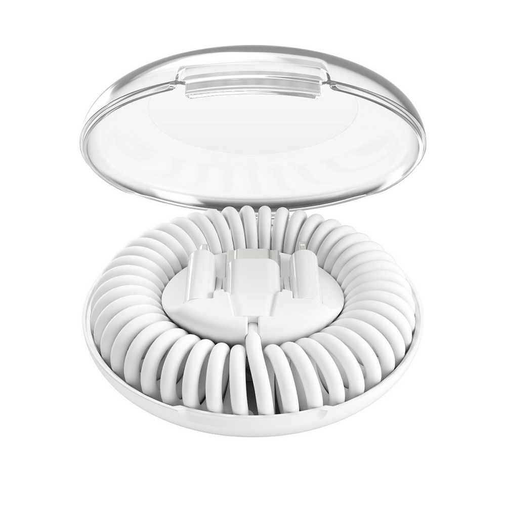 Кабель Vonmahlen Allroundo Eco для быстрой зарядки, белый с логотипом