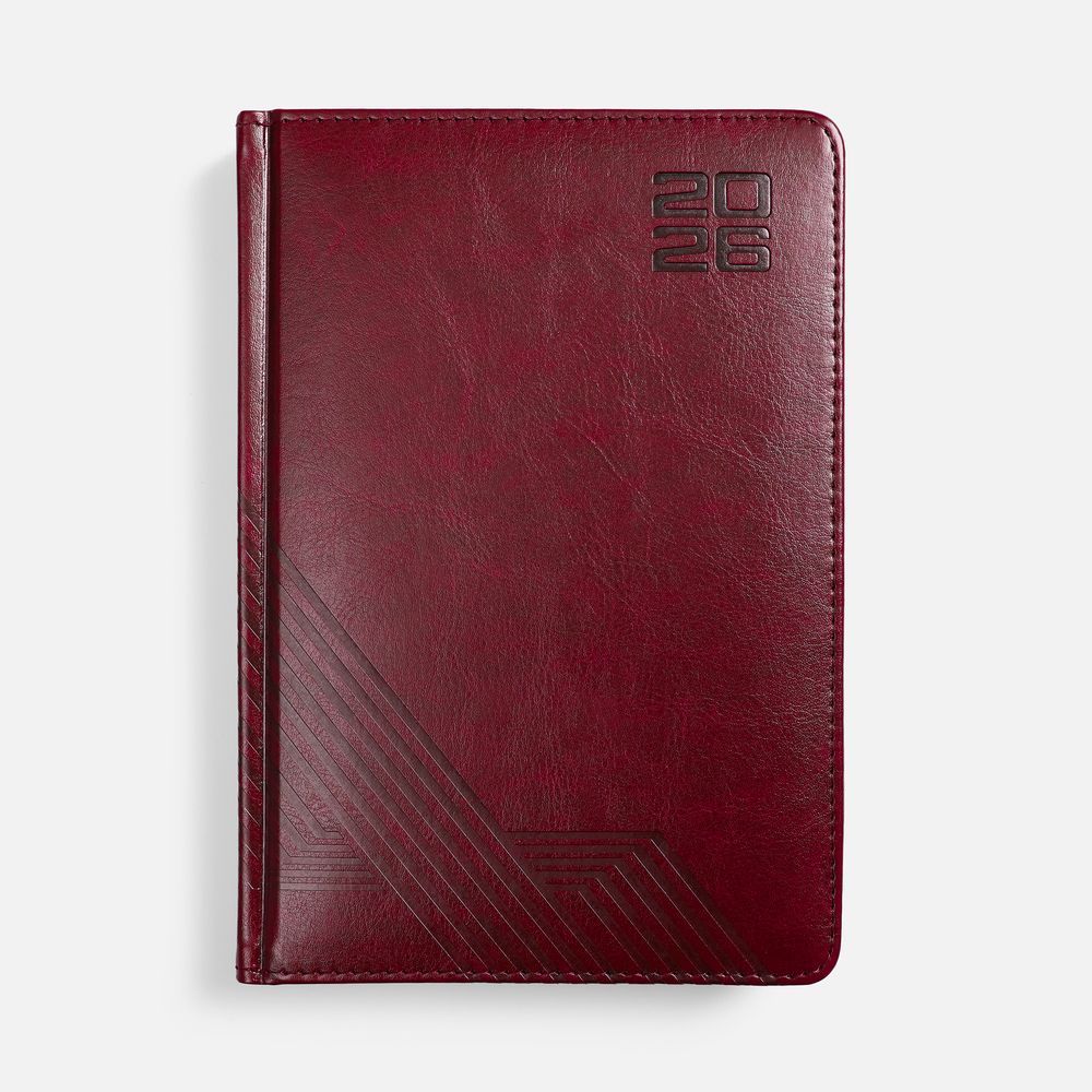 Ежедневник Faro, датированный, бордовый с логотипом