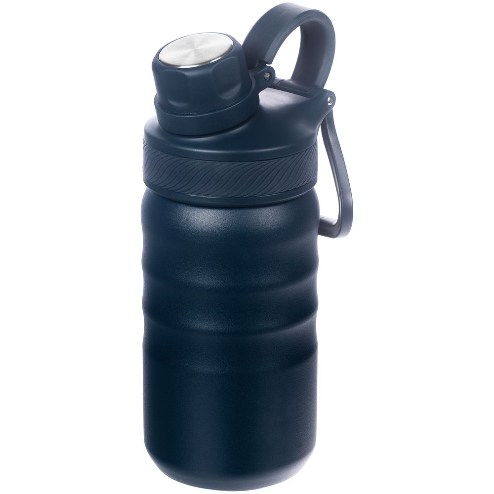 Термобутылка Fujisan 2.0 без логотипа, темно-синяя с логотипом