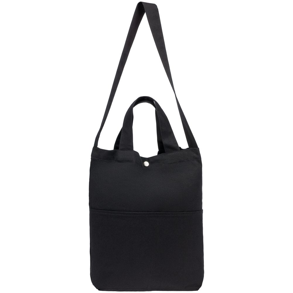 Сумка холщовая через плечо Artspace, черная с логотипом