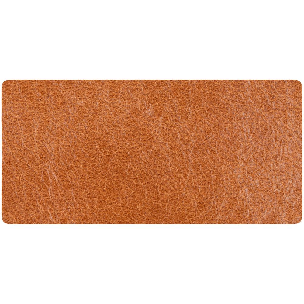 Лейбл кожаный Pasek, XS, горчичный с логотипом