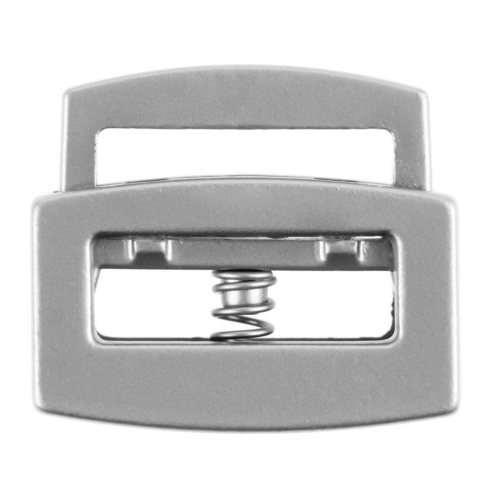 Фиксатор для шнура Latch, серебристый с логотипом