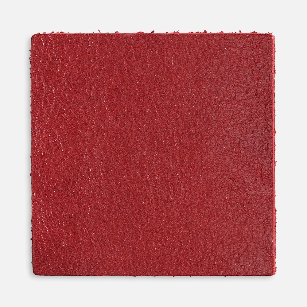 Лейбл кожаный Pasek, L, красный с логотипом