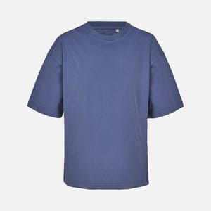 Футболка оверсайз женская Boxy Women, синяя (джинс) с логотипом