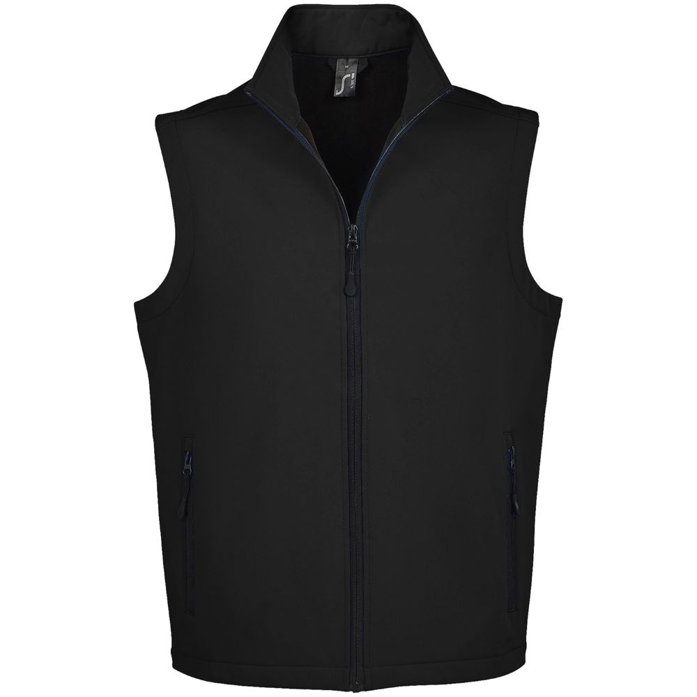 Жилет мужской Race BW Men, черный с логотипом