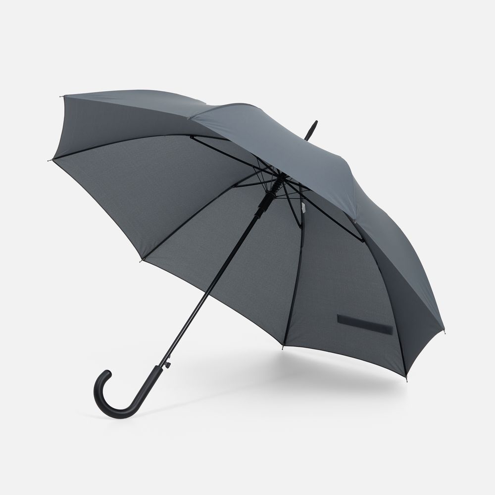 Зонт-трость Rainolla, серый с логотипом