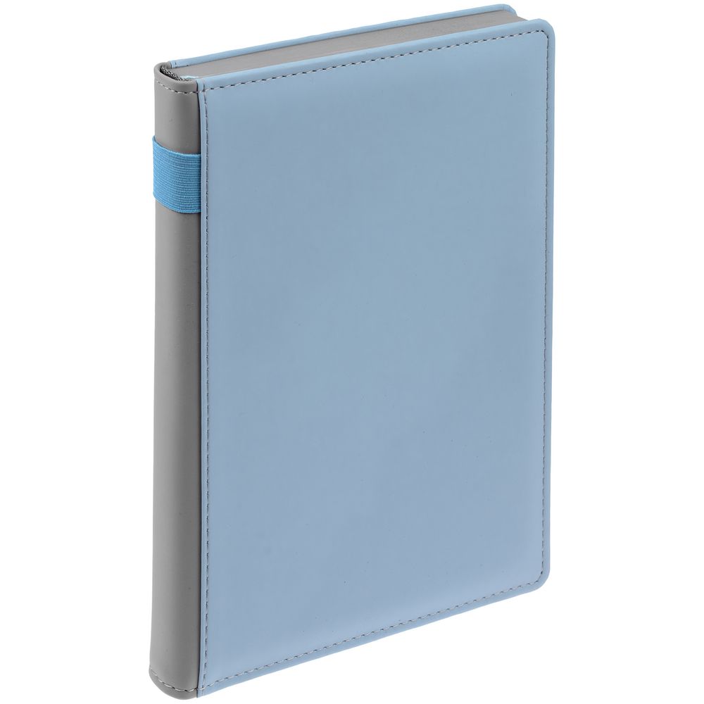 Ежедневник Spain Shall, недатированный, голубой с серым с логотипом