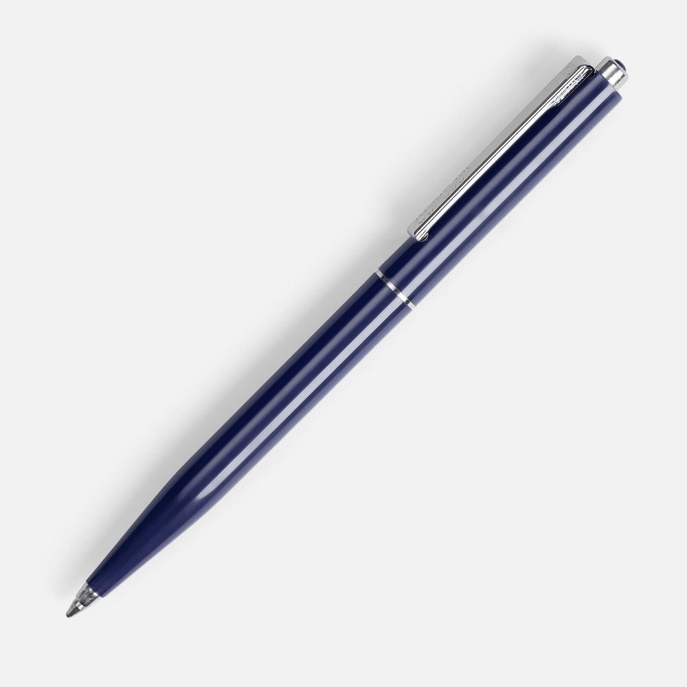 Ручка шариковая Senator Point, ver.2, темно-синяя с логотипом