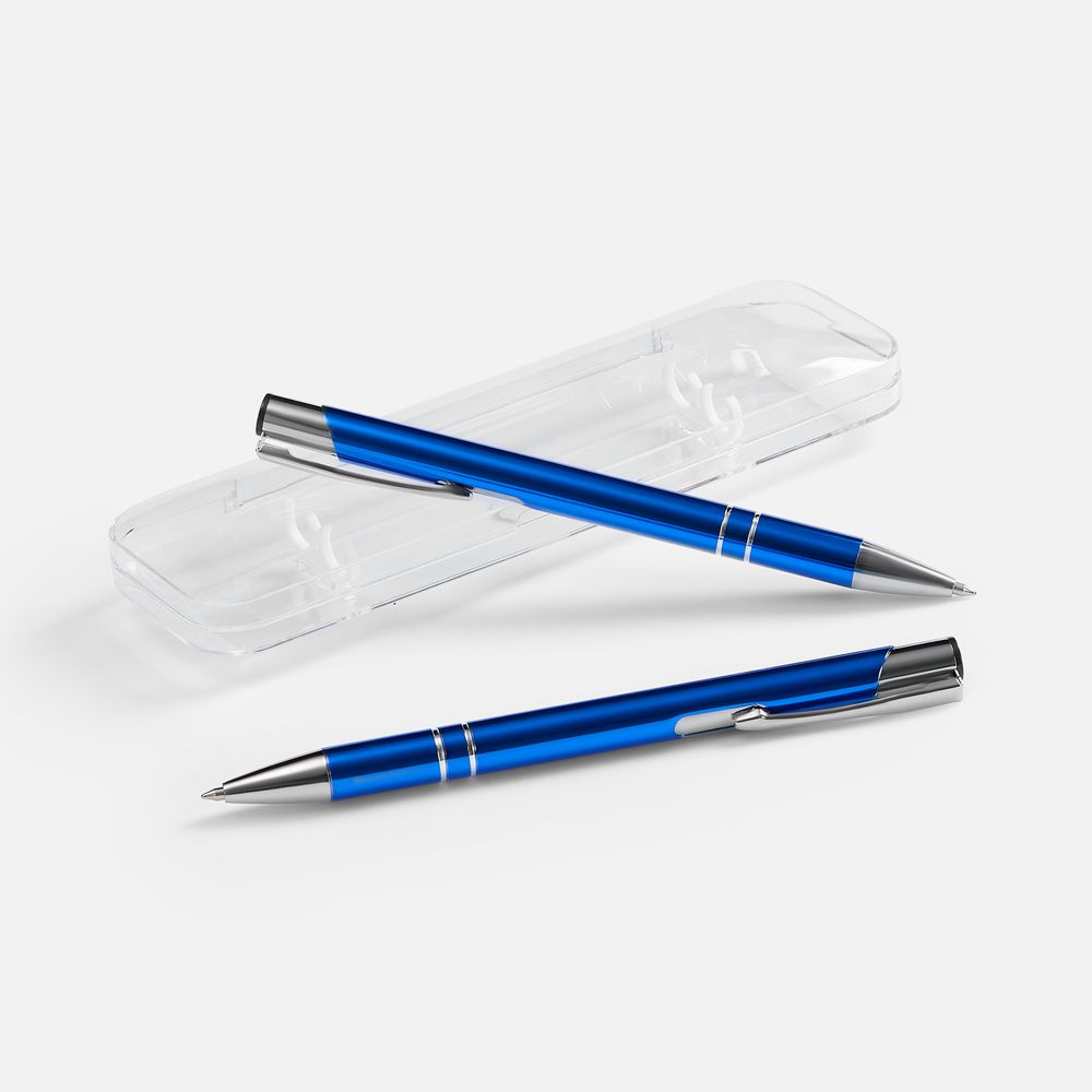 Набор из 2 ручек Keskus, ярко-синий с логотипом