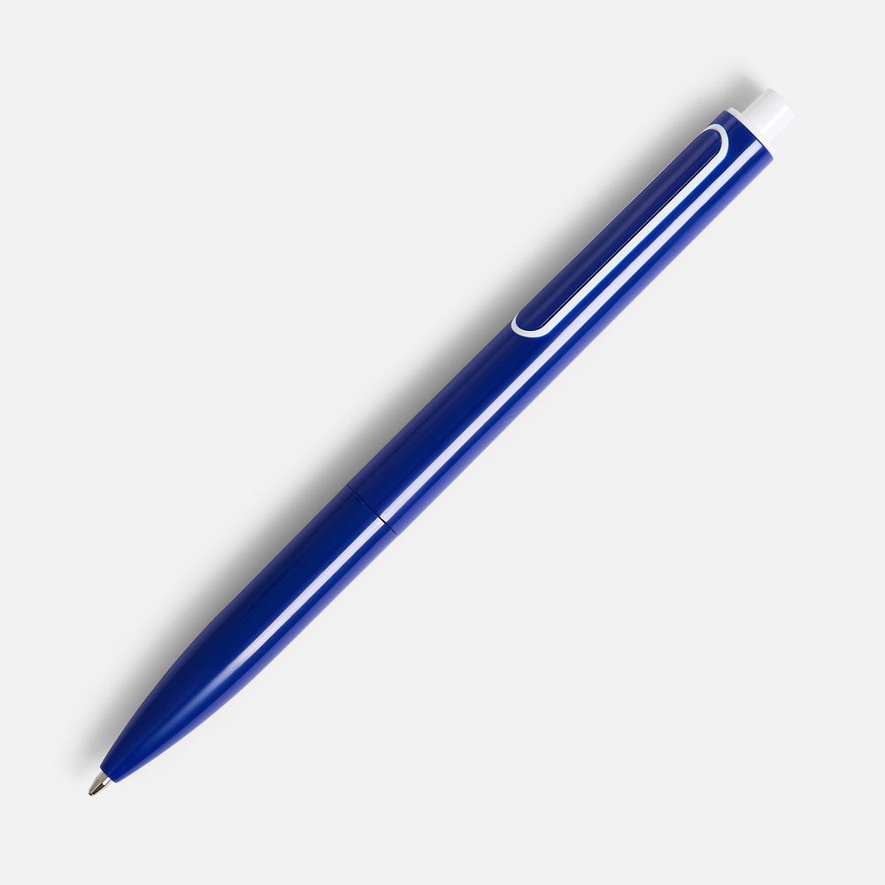 Ручка шариковая Outliner, синяя с белым с логотипом