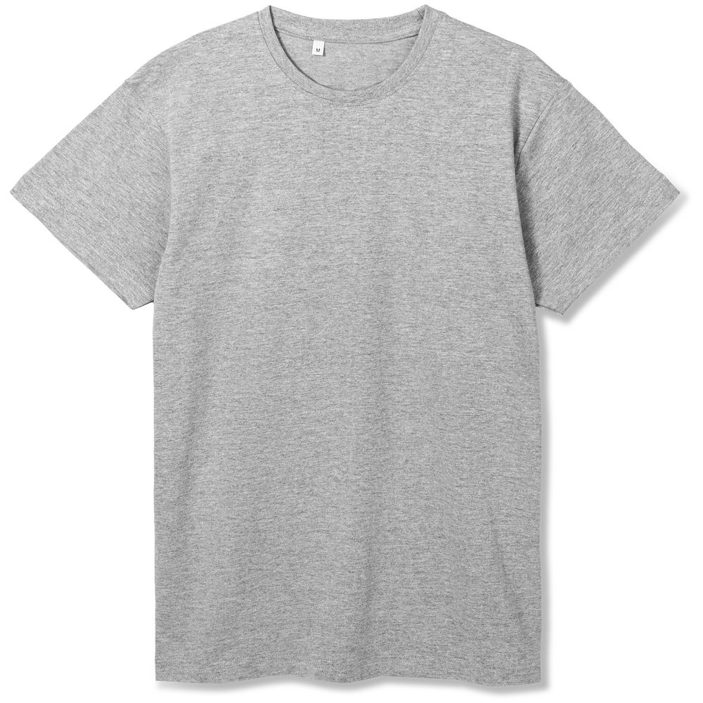 Футболка унисекс T-Bolka 180, серый меланж с логотипом