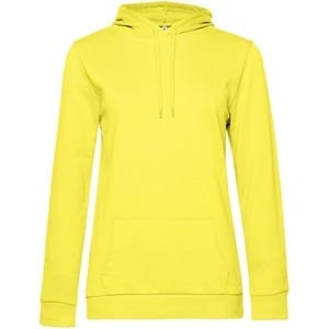 Толстовка с капюшоном женская Hoodie, желтая с логотипом