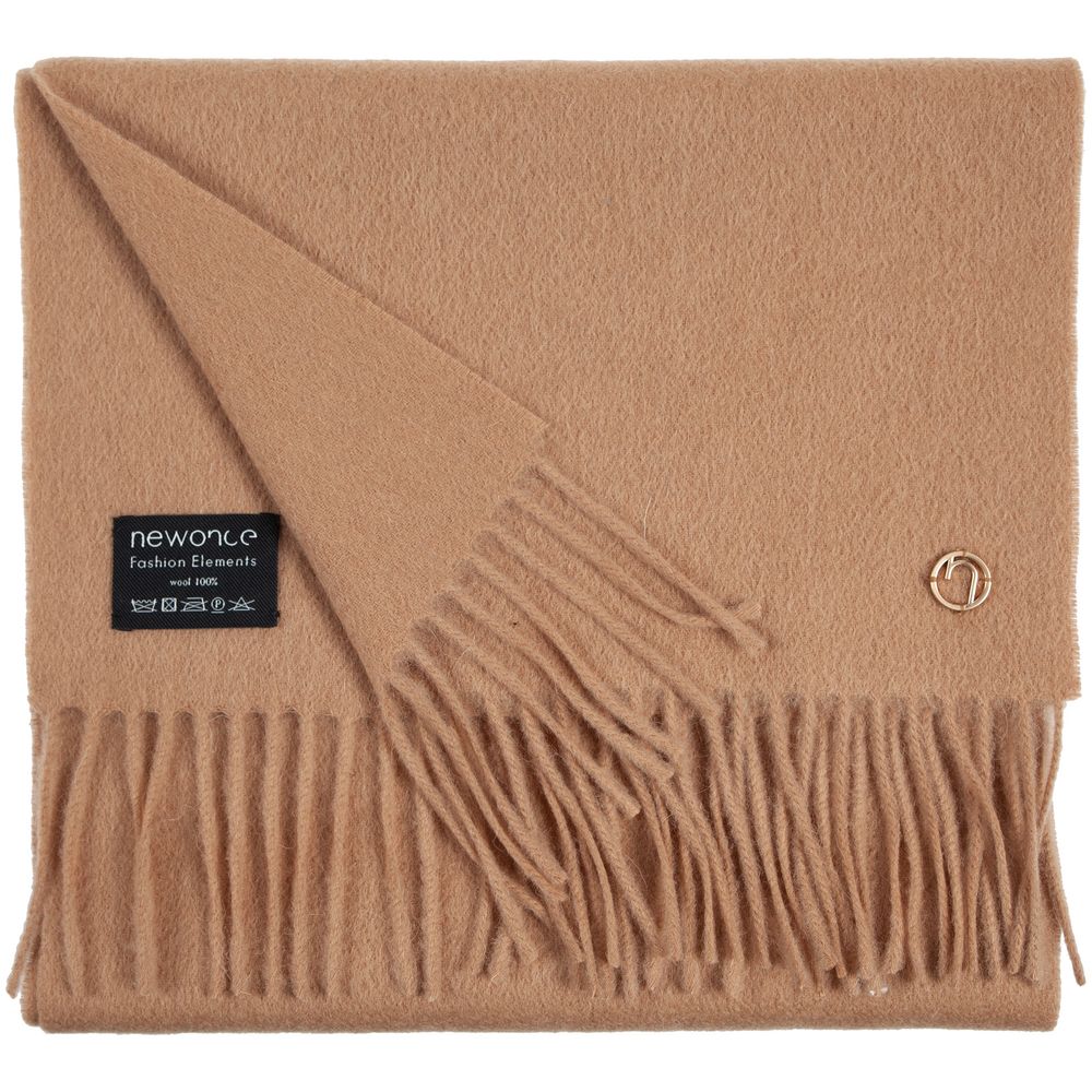 Шарф Graceful, бежевый с логотипом