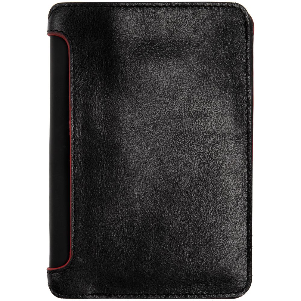 Автобумажник Arrival, черный с красным с логотипом