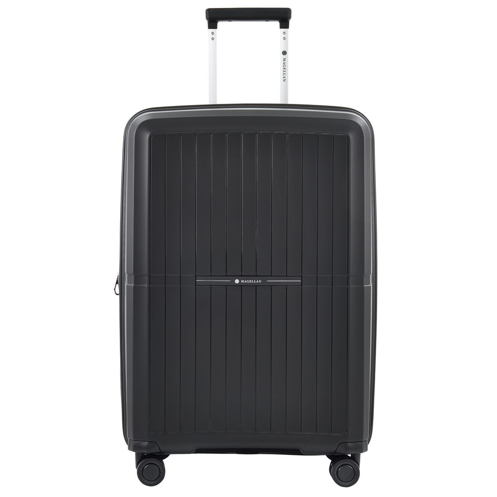 Чемодан Santiago M, черный с логотипом