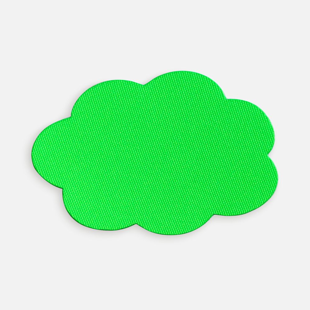 Наклейка тканевая Lunga Calum, L, зеленый неон с логотипом