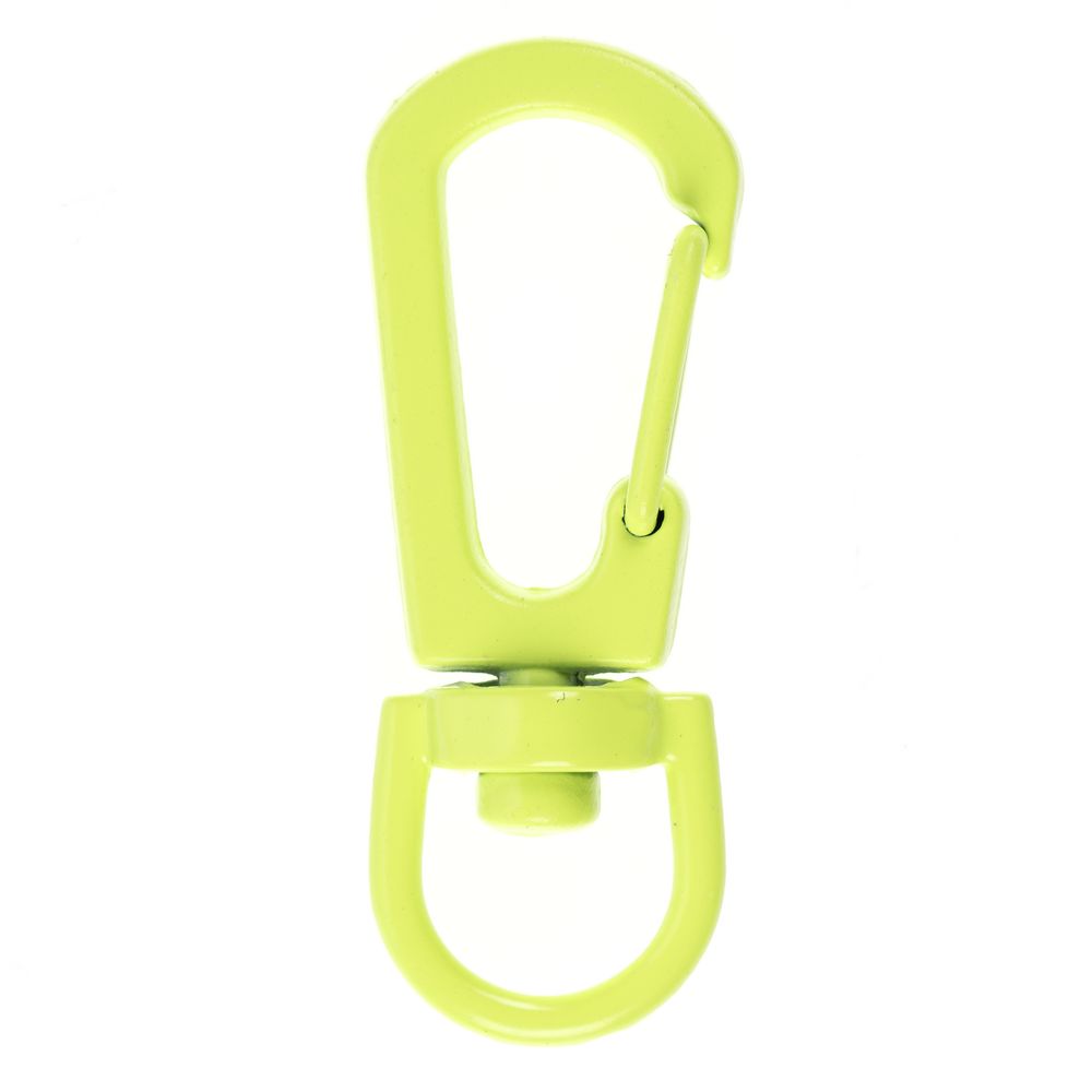 Застежка-карабин Snap Hook, S, желтый неон с логотипом