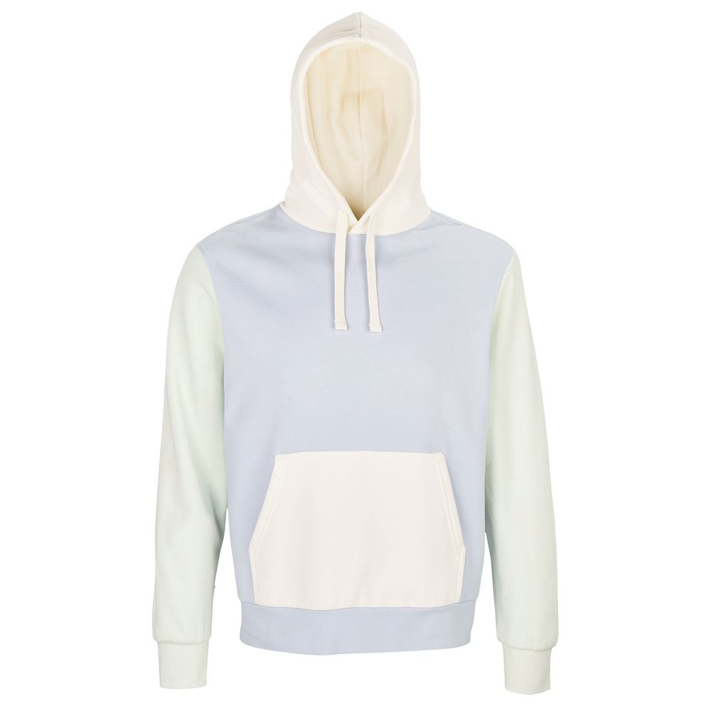 Худи унисекс Collins, голубое с логотипом