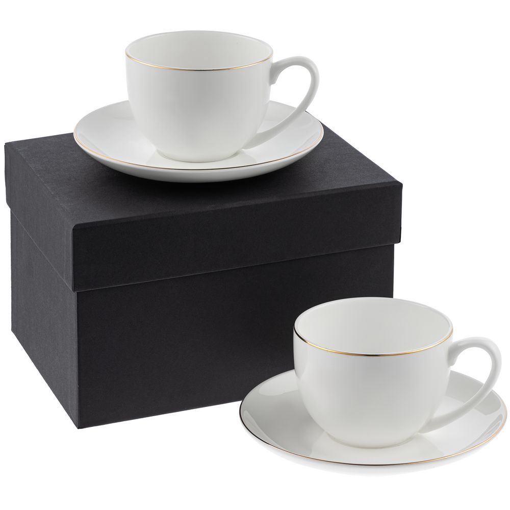 Набор на 2 персоны Select, белый с золотистой отводкой с логотипом