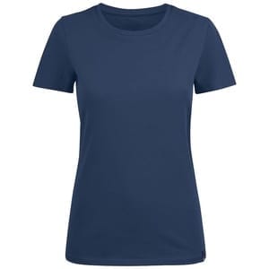 Футболка женская Ladies American U, синяя с логотипом