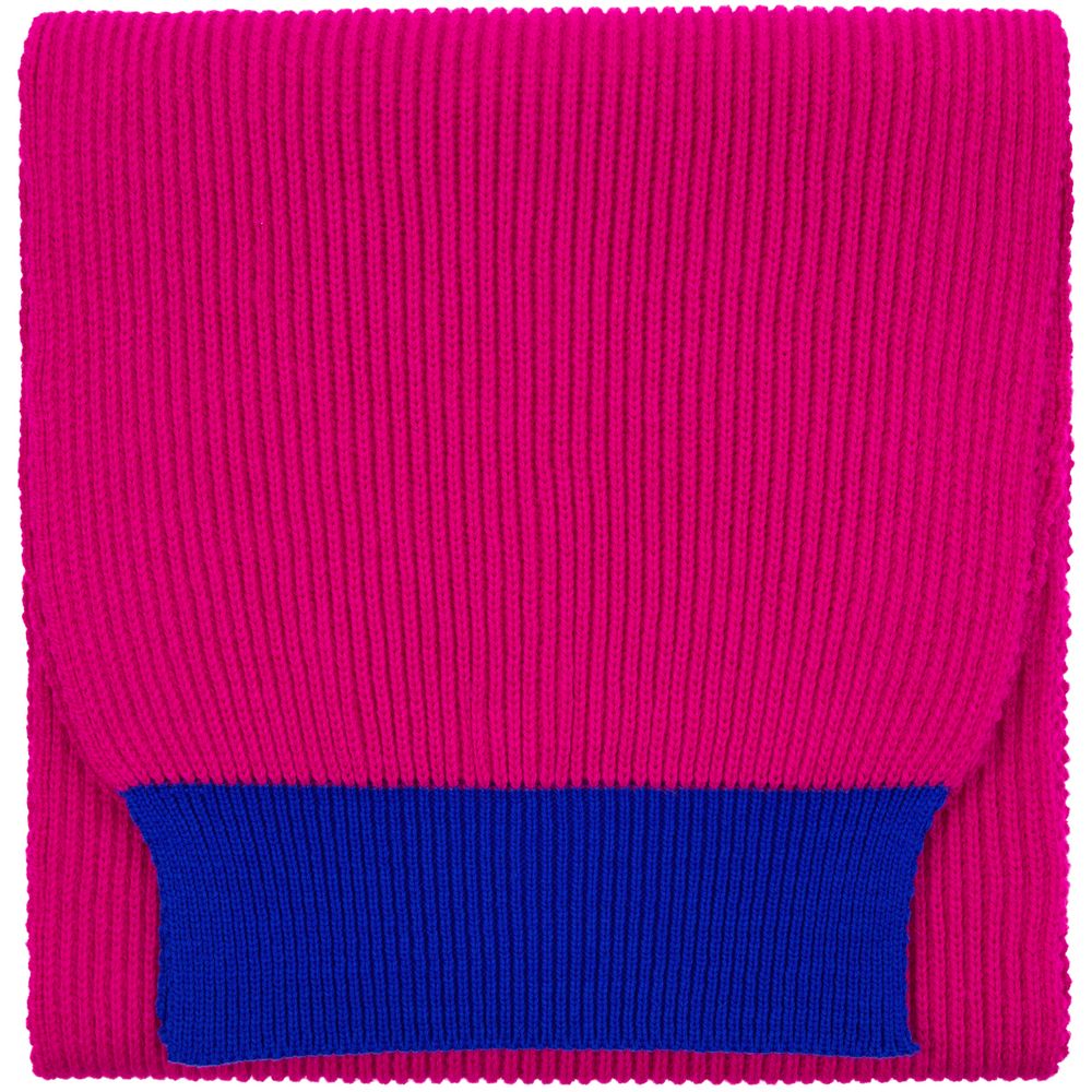 Шарф Snappy, фуксия с синим с логотипом