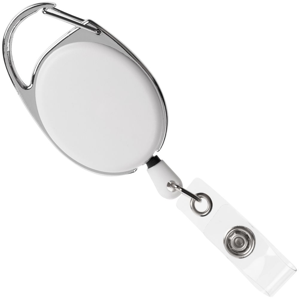 Ретрактор Access New с карабином, белый с логотипом