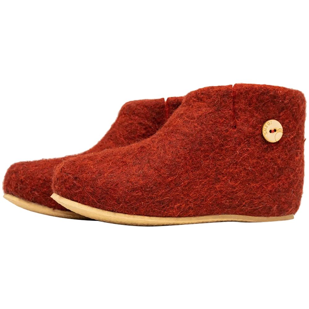 Домашние валенки Wild, красно-коричневые (терракот) с логотипом