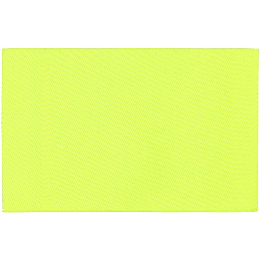 Лейбл тканевый Epsilon, XL, желтый неон с логотипом