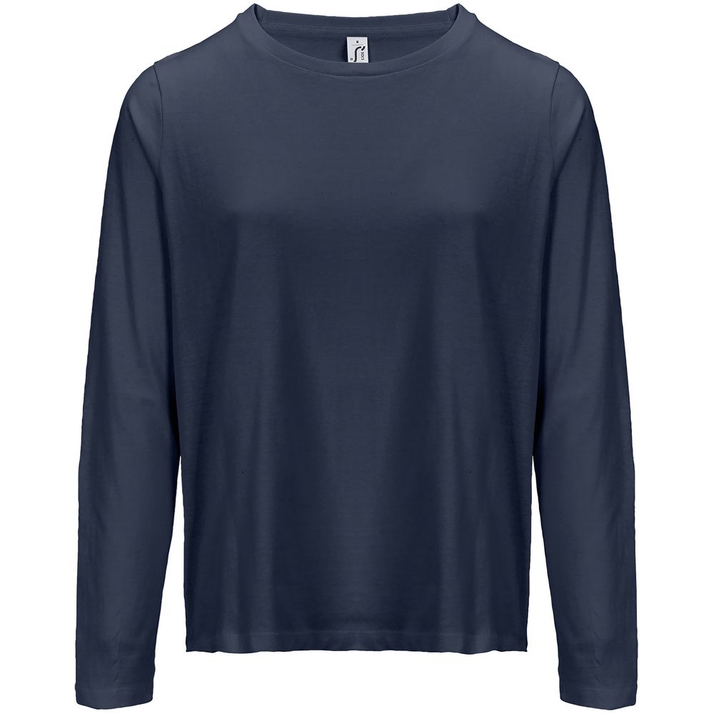 Футболка с длинным рукавом женская Monarch Women, темно-синяя (navy) с логотипом