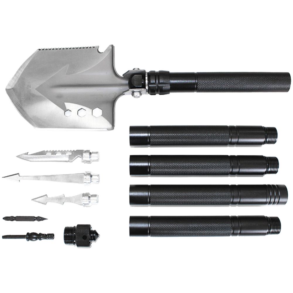 Многофункциональная лопата HK001, черная с логотипом