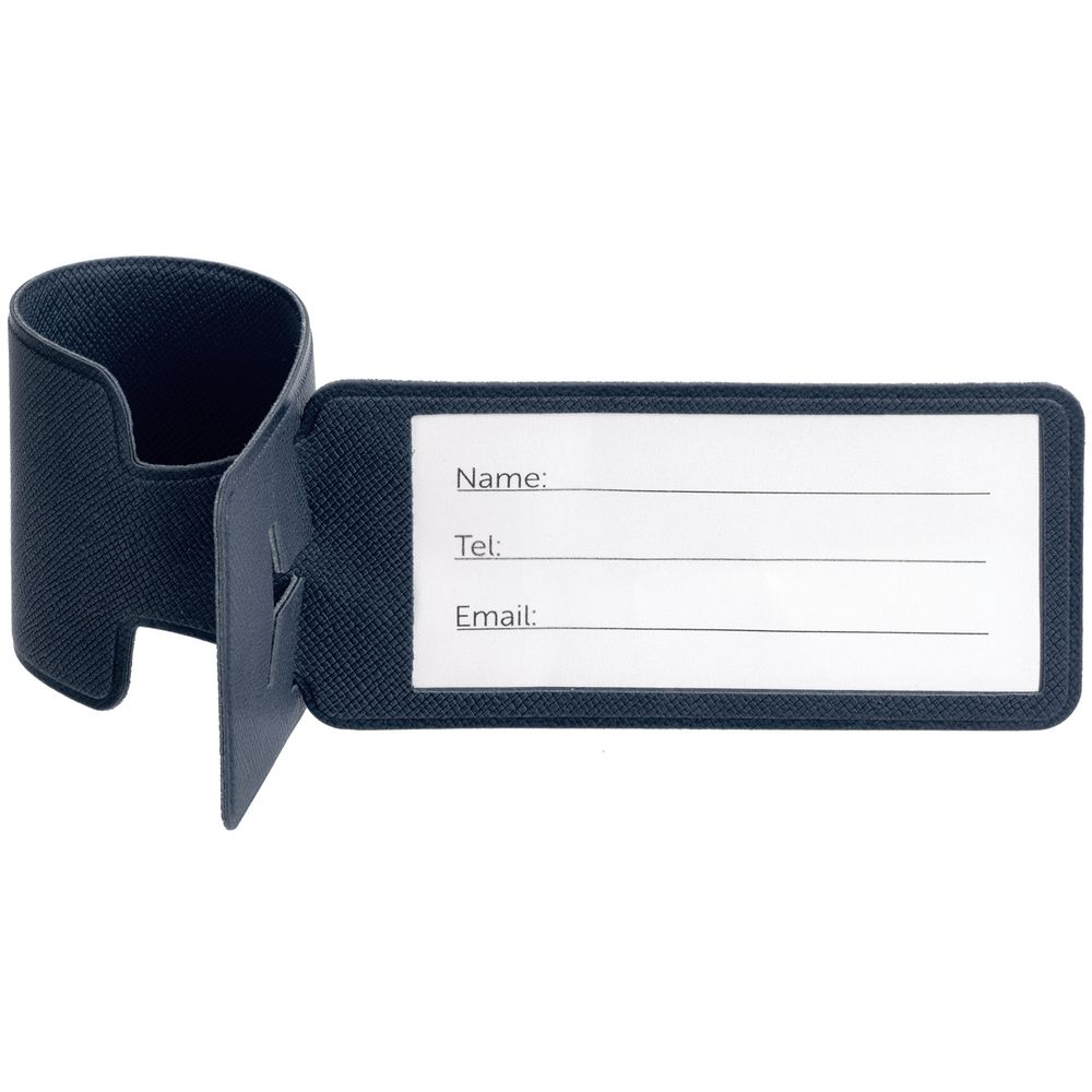 Багажная бирка Devon, синяя с логотипом