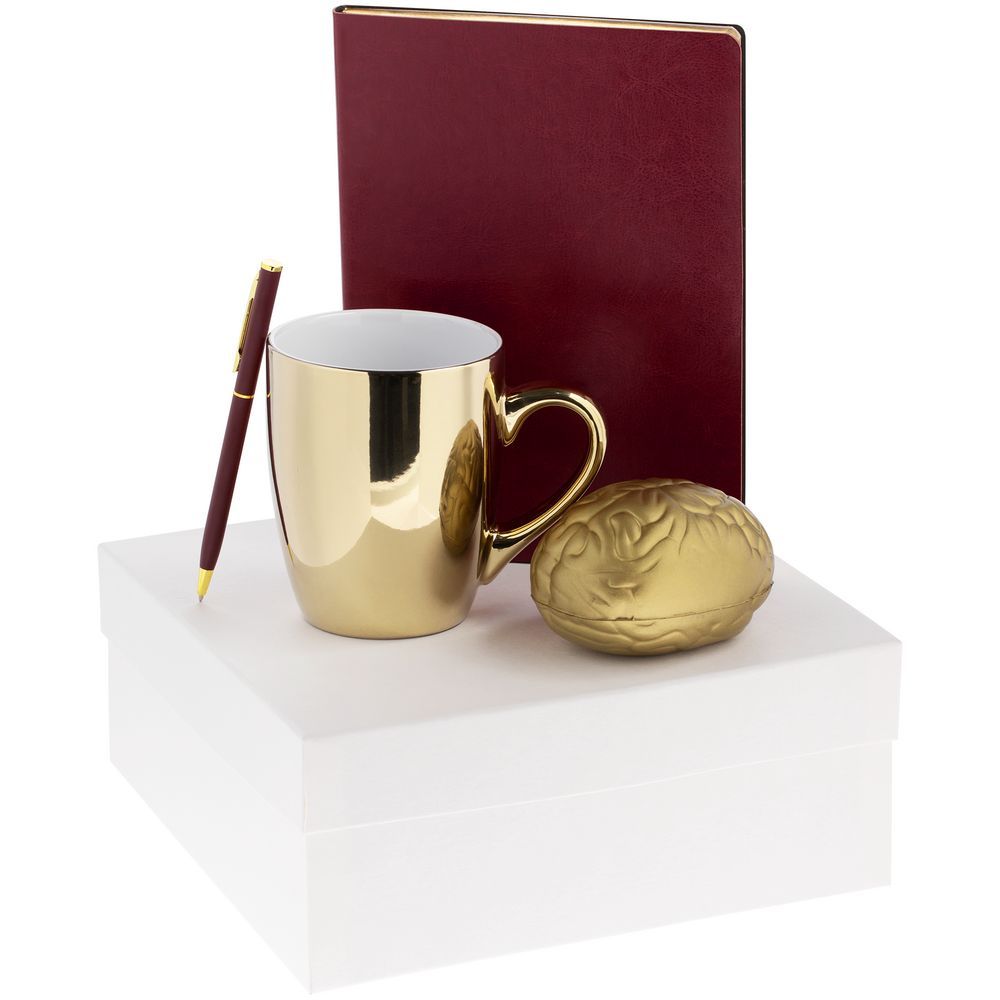 Набор Think Big, бордовый с золотистым с логотипом