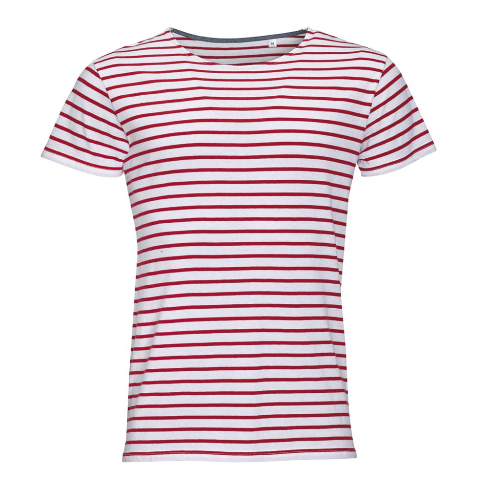 Футболка Miles Men белая с красным с логотипом