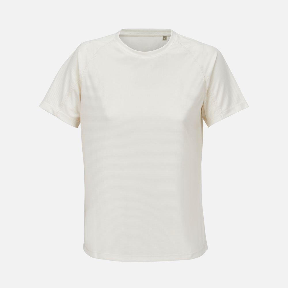 Футболка спортивная женская Vortex Women, молочно-белая с логотипом