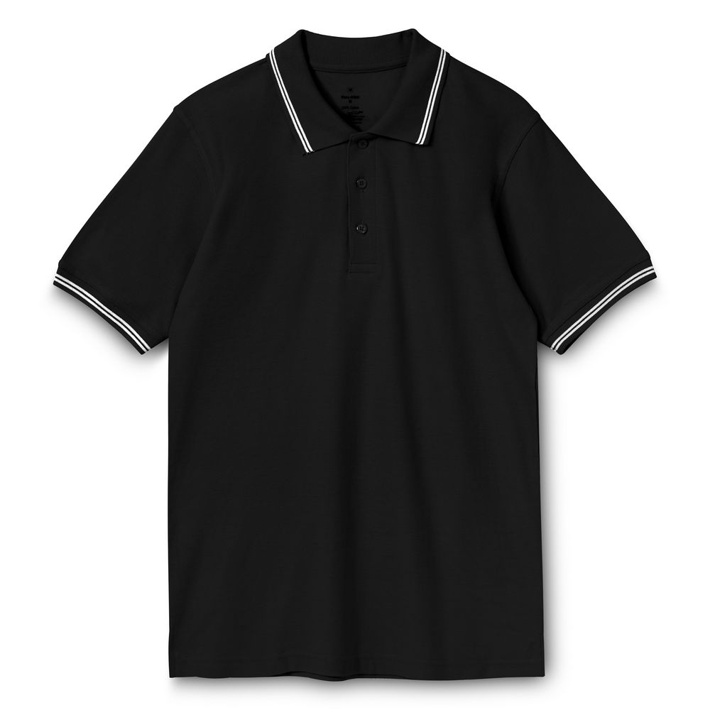 Рубашка поло Virma Stripes, черная с логотипом