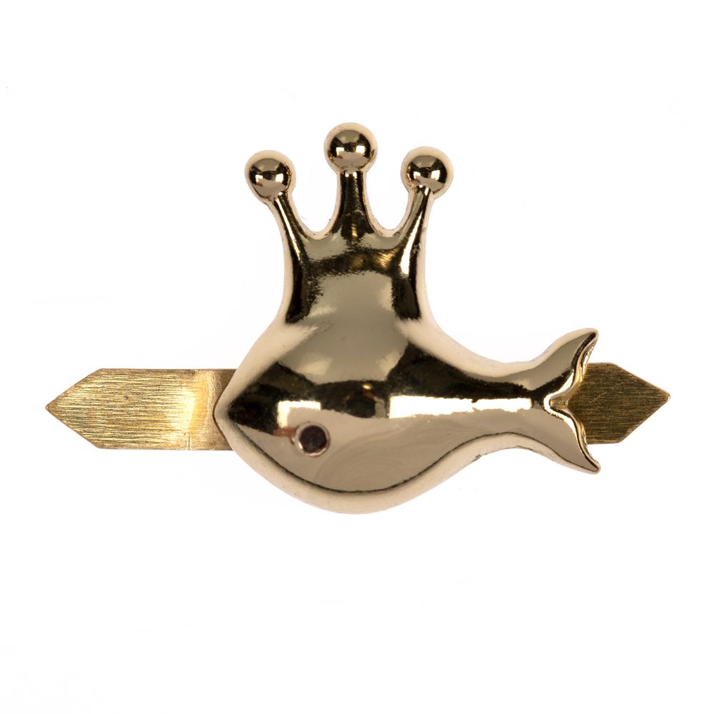 Шильдик «Золотая рыбка», золотистый с логотипом