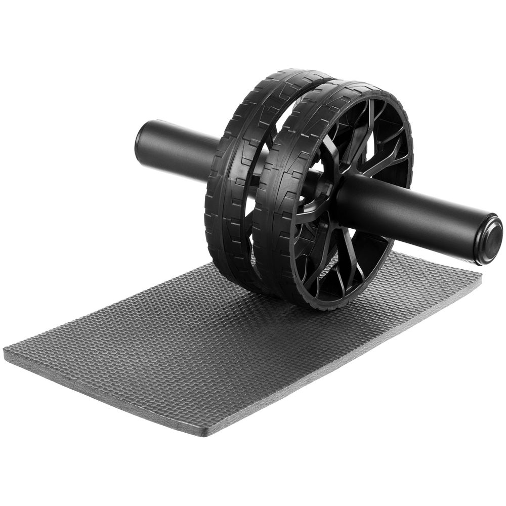 Ролик для пресса с ковриком Presswork, черный с логотипом