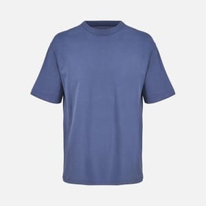 Футболка оверсайз мужская Boxy Men, синяя (джинс) с логотипом