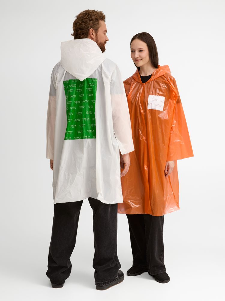 Дождевик-плащ BrightWay с печатью в один цвет на заказ с логотипом