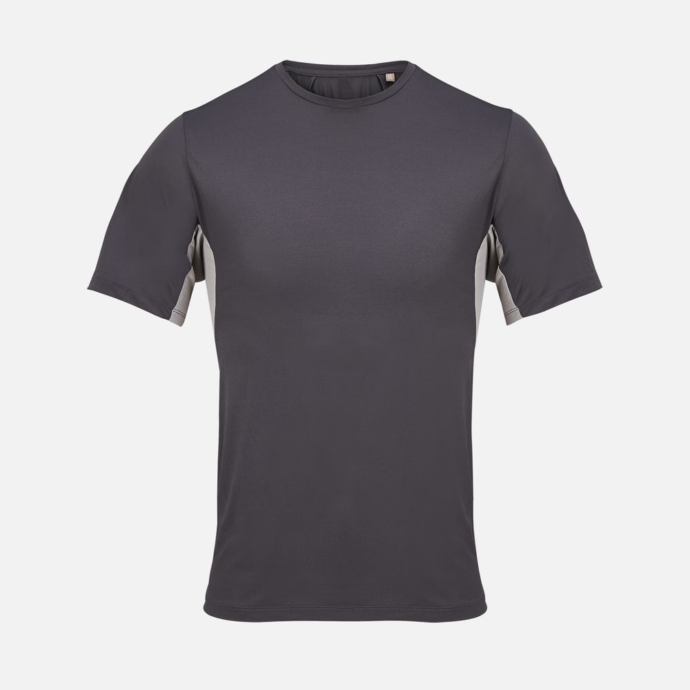 Футболка спортивная унисекс Storm, серая с логотипом