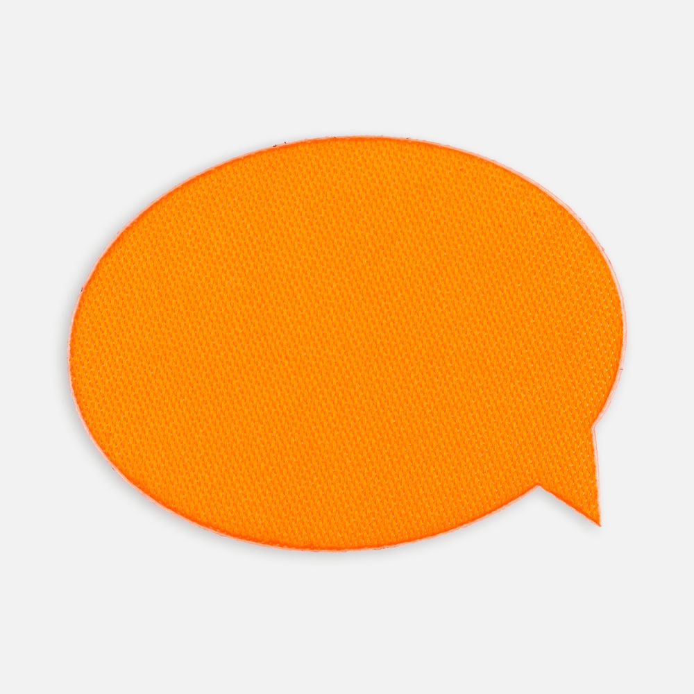 Наклейка тканевая Lunga Bubble, M, оранжевый неон с логотипом