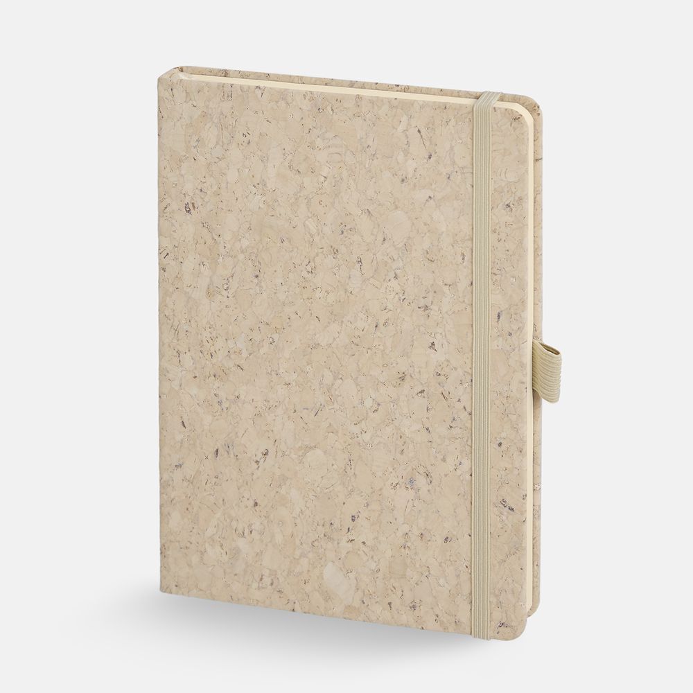 Блокнот Cork County, белый с логотипом