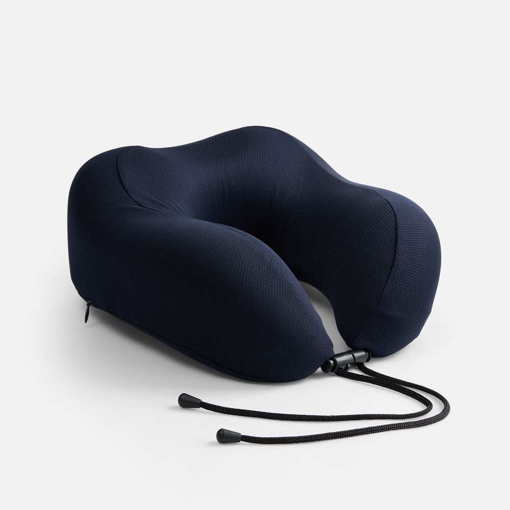 Дорожная подушка Somna, синяя с логотипом