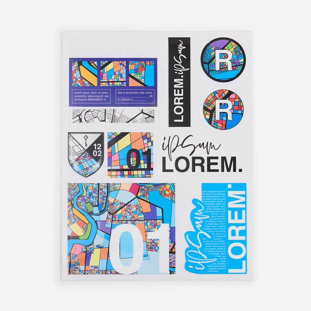 Наклейки UV-DTF Sticker Pack на заказ, L с логотипом
