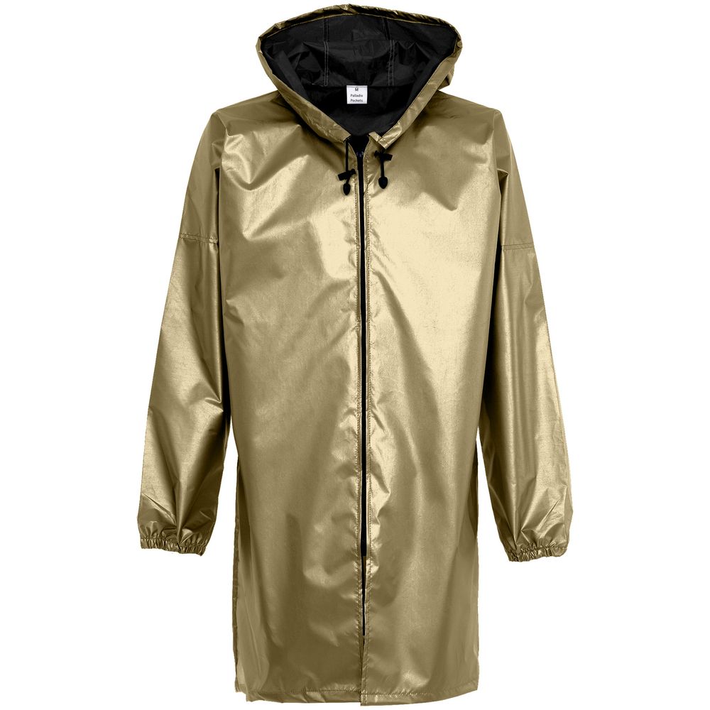 Дождевик Palladio Pockets, золотистый с логотипом