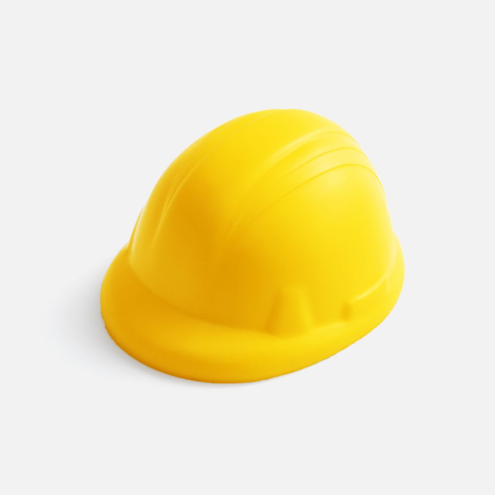 Антистресс «Каска», желтый с логотипом