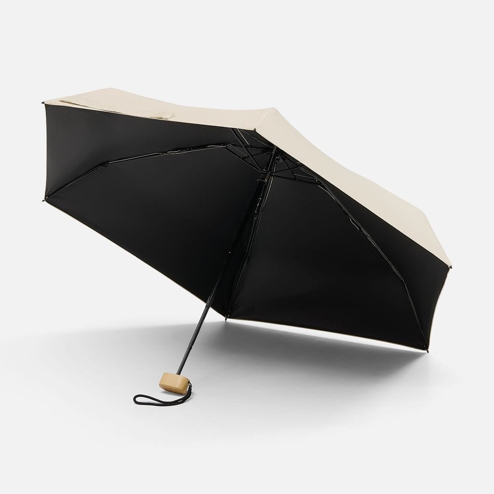 Зонт складной RainCase в чехле-сумке, бежевый с логотипом