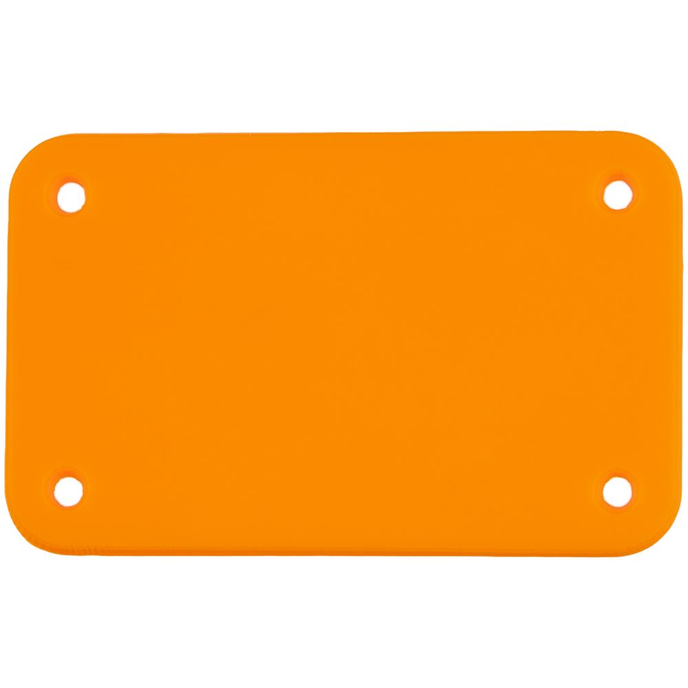 Лейбл из ПВХ Kreta, S, оранжевый неон с логотипом