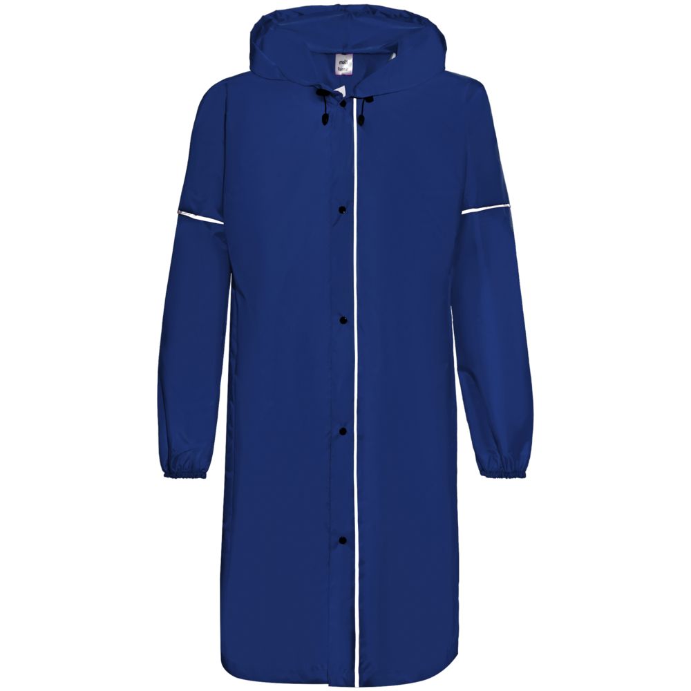 Дождевик со светоотражающими элементами Rainman Blink, ярко-синий с логотипом