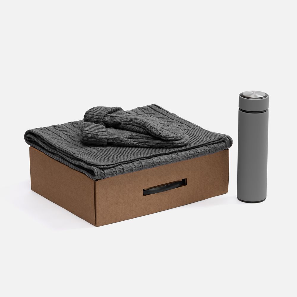 Набор Wintrish, серый меланж с логотипом